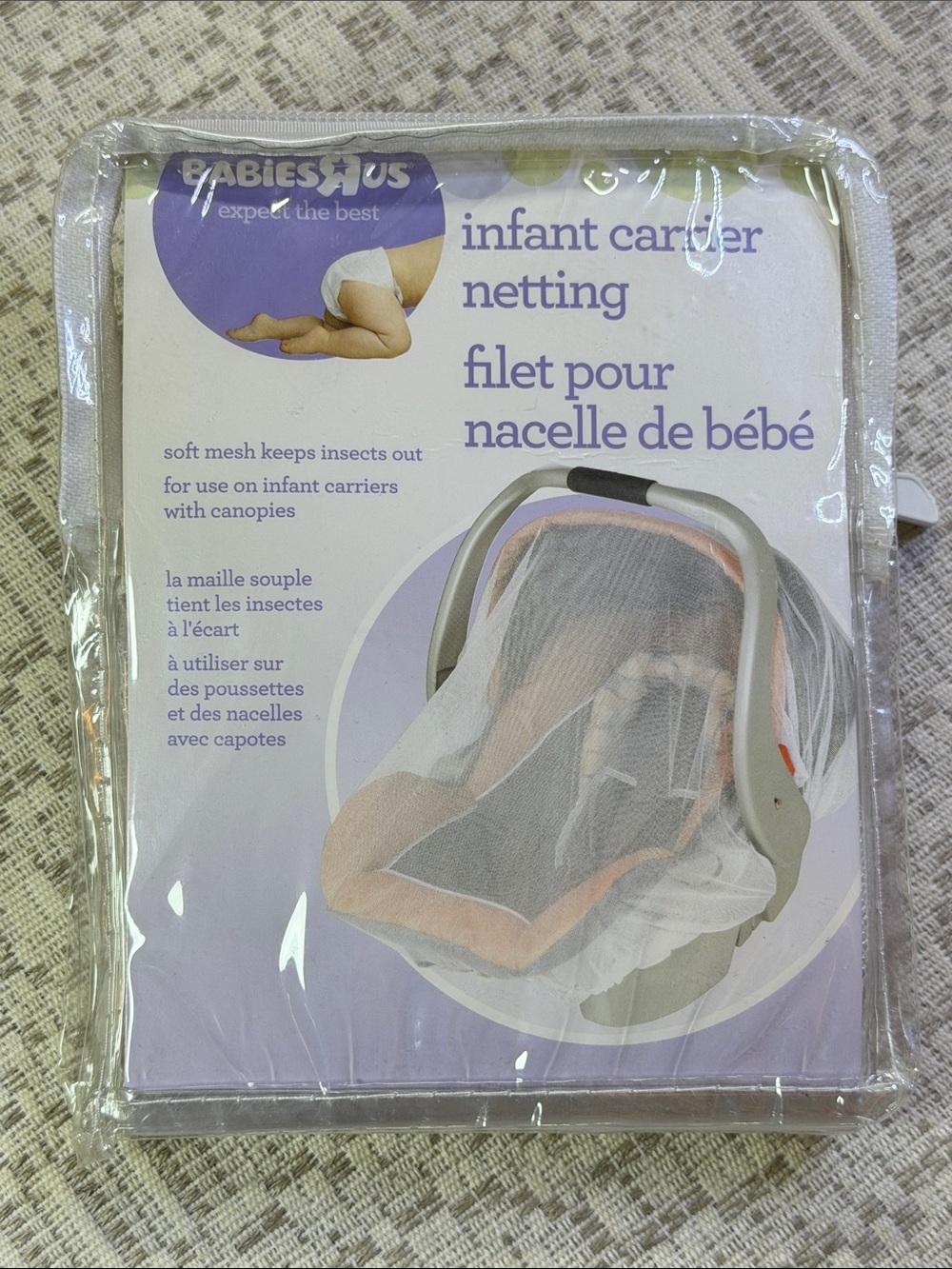 BabiesRUs White Infant Carrier Mosquito Net